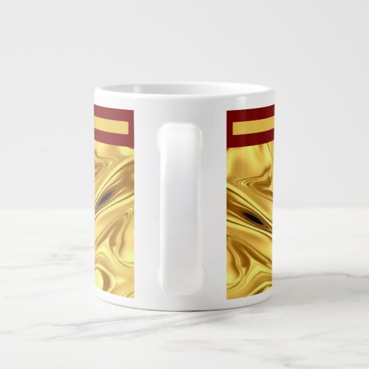 Achempong: The Gilded Zenith Opulent Swirl Crimson Jumbo-Tasse (Rückseite)