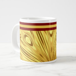 Achempong: The Gilded Zenith Opulent Swirl Crimson Jumbo-Tasse