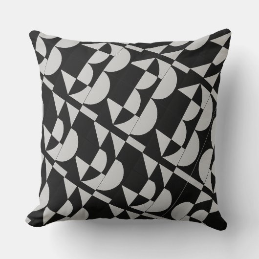 Achempong Zazzle: Geometric Black White Modern Art Kissen (Vorderseite)