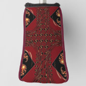 Achempong Zazzle: Luxury Red Swirl High-End Course Golf Headcover (Rotieren 90)