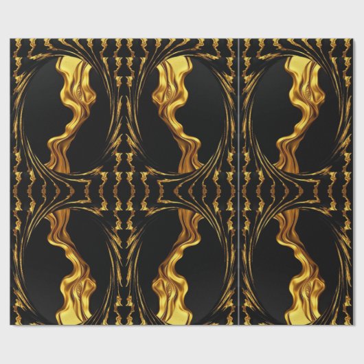 Achempong Zazzle: Luxury Swirl Abstract Art Gift W Geschenkpapier (Flach)