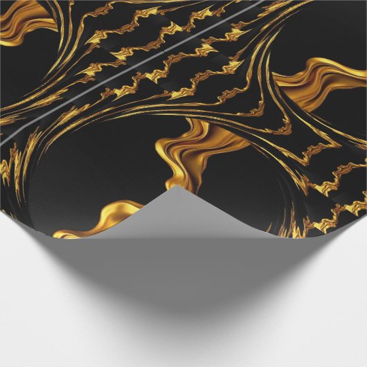 Achempong Zazzle: Luxury Swirl Abstract Art Gift W Geschenkpapier (Ecke)