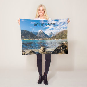 Achensee Tirol Retro Austria Holiday Souvenir Fleecedecke