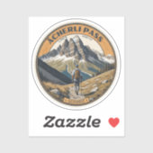 Acherli Pass Schweizer Bergpass Wandern Aufkleber (Blatt)