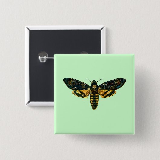 Acherontia-Atropos (Todeskopfhawkmoth) Button (Vorne & Hinten)