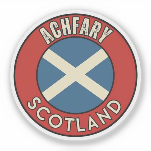 Achfary, Schottland Aufkleber (Vorderseite)