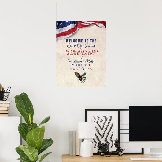 Achievement Ceremony Welcome Poster – Custom Name (Heimbüro)