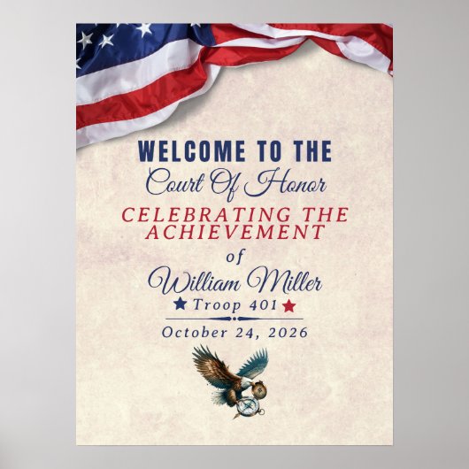 Achievement Ceremony Welcome Poster – Custom Name (Vorne)
