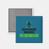 Achievement Unlocked Fatherhood Gamer Video Games Magnet (Vorderseite/Rückseite)