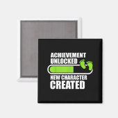 Achievement Unlocked New Character D Funny Pregnan Magnet (Vorderseite/Rückseite)
