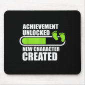 Achievement Unlocked New Character D Funny Pregnan Mousepad (Vorne)