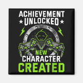 Achievement Unlocked New Character D Video Gamer Magnet (Vorne)