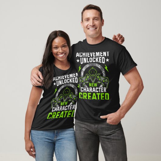 Achievement Unlocked New Character D Video Gamer T-Shirt (Unisex)