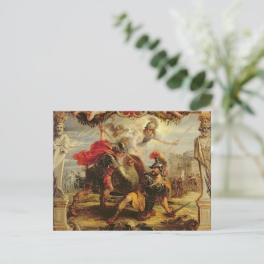 Achilles besiegte Hector, 1630-32 Postkarte (Stehend Vorderseite)