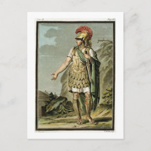 Achilles in der Rüstung, Kostüm für "Iphigenia in Postkarte