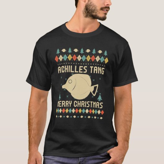 ACHILLES TANG Ugly Christmas Sweater Vinatge Retro T-Shirt (Vorderseite)