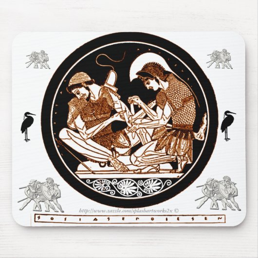 Achilles verbindet Patroklos-Mauspad Mousepad (Vorne)