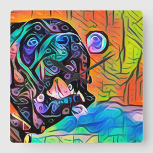 Achilleus die Stock Corso Blasen-Uhr Quadratische Wanduhr