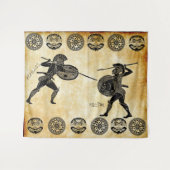 Achilleus gegen Hector Wandteppich (Vorderseite (Horizontal))