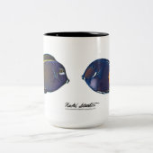 Achilleus u. Whitecheek Surgeonfishes Zweifarbige Tasse (Mittel)