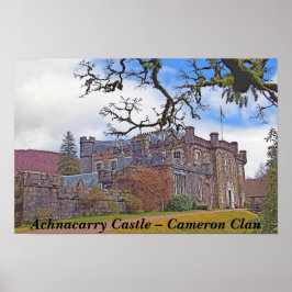 Achnacarry Castle Scotland - Cameron Clan Poster