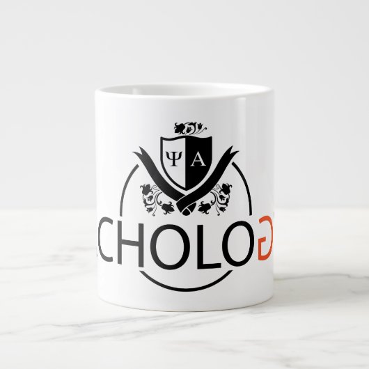 Achologie-Tasse - weiß Jumbo-Tasse (Vorderseite)