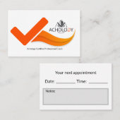 Achologie zertifizierte Berufliche Coach Ernennung Terminkarte (Vorne/Hinten)