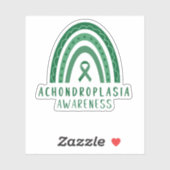 Achondroplasia Grüner Regenbogen Aufkleber (Blatt)