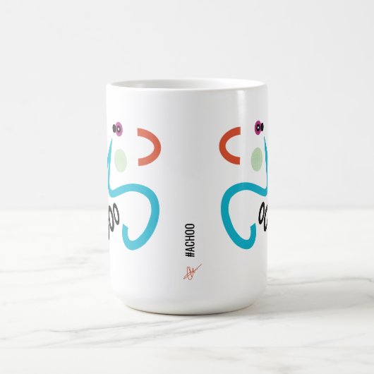 Achoo Abstrakt Moderne Kunst Retro Tasse (Mittel)