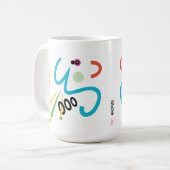 Achoo Abstrakt Moderne Kunst Retro Tasse (Vorderseite Links)