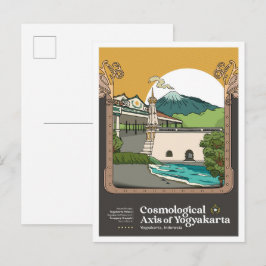Achse des Yogyakarta Indonesia Reise Postkarte
