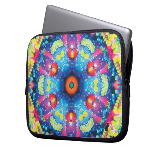 Achse Kaleidoskop Laptopschutzhülle (Vorderseite Links)