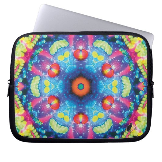 Achse Kaleidoskop Laptopschutzhülle (Vorderseite)
