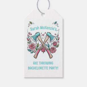 Achsen und Rose - Gastgeschenk-Tags zum Auswerfen Geschenkanhänger