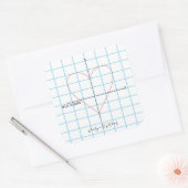 Achsenherz Quadratischer Aufkleber (Umschlag)