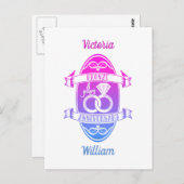 Acht 8. Hochzeitstag Bronze Postkarte (Vorne/Hinten)