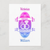 Acht 8. Hochzeitstag Bronze Postkarte (Vorderseite)