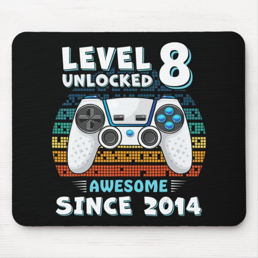 Acht 8 Jahre BDay Son Boy Fun Gamer 8. 8 Jahre alt Mousepad (Vorne)