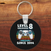 Acht 8 Jahre BDay Son Boy Fun Gamer 8. 8 Jahre alt Schlüsselanhänger (Vorderseite)