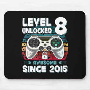 Acht 8 Jahre Geburtstag Sohn Junge Lustiger Gamer Mousepad