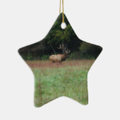 Acht 8-Punkte-Bull-Elch im Herbst Keramik Ornament (Rechts)
