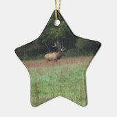 Acht 8-Punkte-Bull-Elch im Herbst Keramik Ornament (Links)