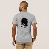 acht (8) T-Shirt (Schwarz voll)
