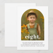 Acht Arted Foto Geburtstag Einladung (Vorne/Hinten)