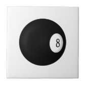 Acht Ball Billiard Keramik Tile Fliese (Vorderseite)