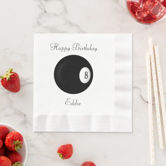 Acht Ball Billiard Thema individuell Serviette (Beispiel)