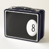 Acht Ball Billiard Theme Lunch Box (Rückseite)