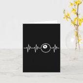 Acht Ball Heartbeat Funny Billiard Lover oder spie Karte (Gelbe Blume)