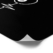 Acht Ball Heartbeat Funny Billiard Lover oder spie Poster (Ecke)