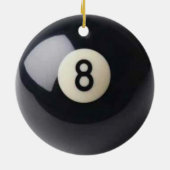 Acht-Ball-Ornament Keramikornament (Hinten)